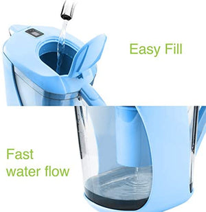 Water Filter ION Water Purifier Pitcher and Water Distiller by AQUATIP Provides 99.9% Extraction Normal Water to A Mineral Water - ION Tap Water Filter Brings Best Absorption Minerals in Body (Black)