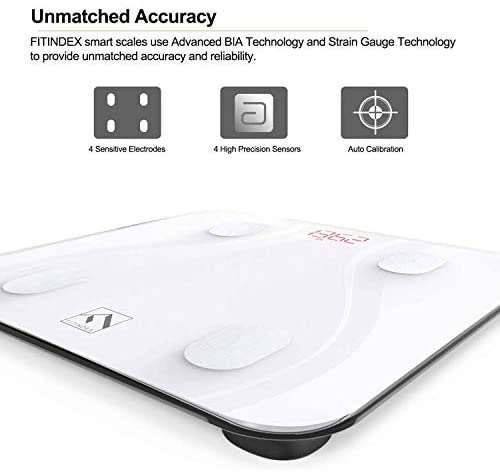 Smart Body Fat Scales, High Precision Bluetooth Scale including Smartphone App.
