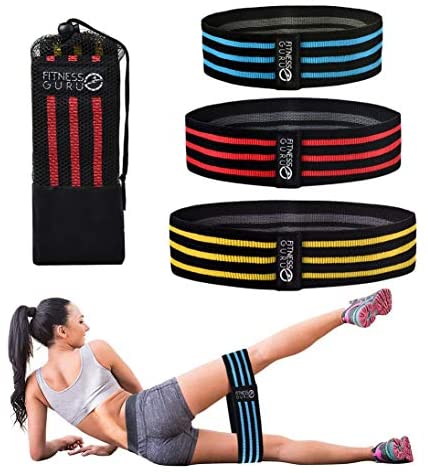 Non-Slip Elastic Loop Leg Resistance Bands for Strength Training, Glutes , Quads and Yoga stretch assist.