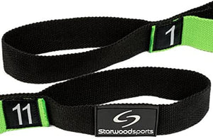 Yoga Stretch Assist Strap with Numbered Loops and Guide included - Improve Flexibility for Dance, Gymnastics, Injury Rehab