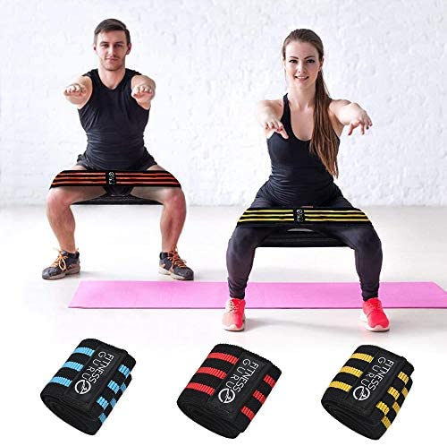 Non-Slip Elastic Loop Leg Resistance Bands for Strength Training, Glutes , Quads and Yoga stretch assist.