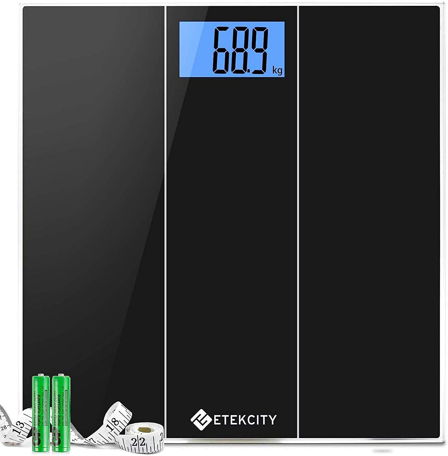 Etekcity Digital Body Weight Bathroom Scale With Body Tape Measure  400lb/180kg