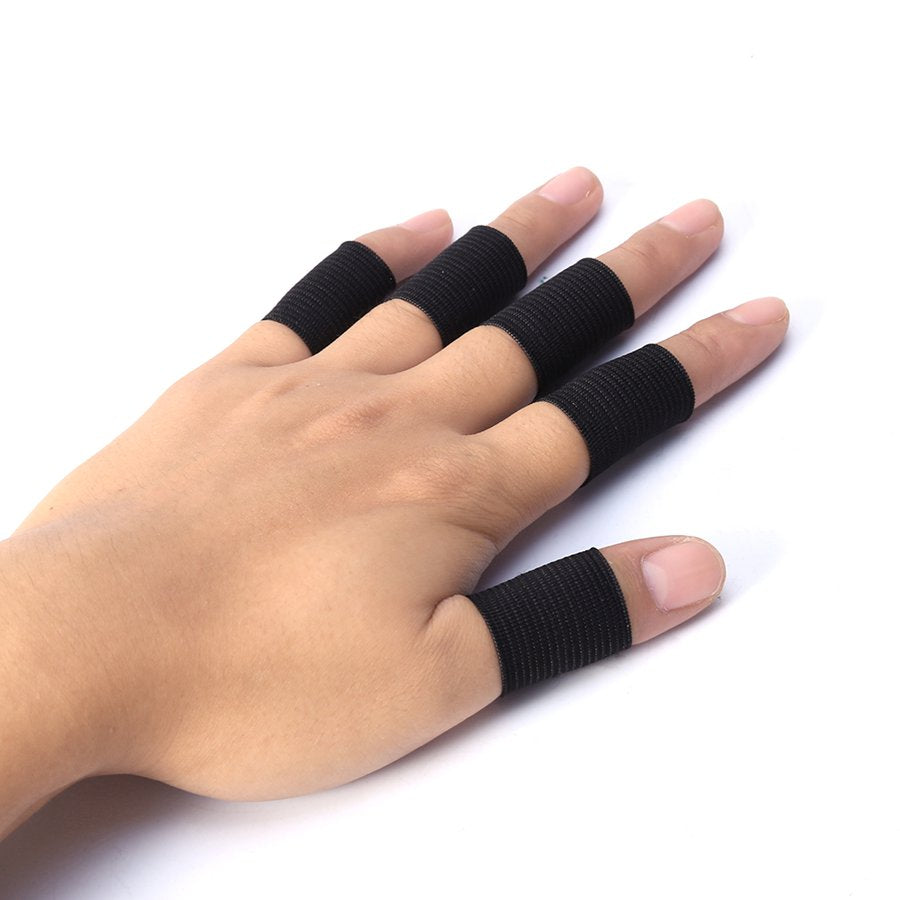 10Pcs Finger Protector Sleeve Support Basketball Sports Aid Arthritis Band Wraps Finger Sleeves